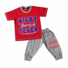 Skabe Baju Anak Bayi W/Tua Tangan Pendek Stelan Kaos Cln 3/4 2506 - Merah