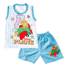 Skabe Baju Anak W/Tua Singlet Stelan Kaos 1339 - Biru Muda