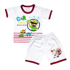 Skabe Baju Tidur Anak Baby Putih Tangan Pendek Stelan Kaos 2584
