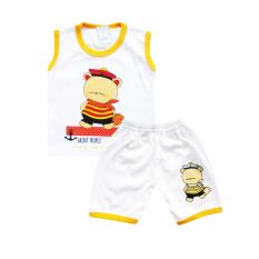 Skabe Baju Tidur Anak Bayi Putih Singlet Stelan Kaos 2500 - Kuning