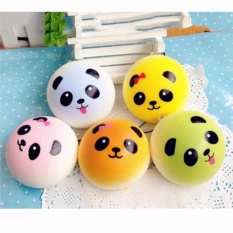 Squishy Bakpao Warna Ukuran Kecil/mini Gantungan Kunci 5cm - Warna Random - 1Pcs