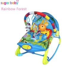 Sugar Baby Rainbow Forest 10 In 1 Premium Baby Bouncer Rocker - Ayunan Bayi (Biru)