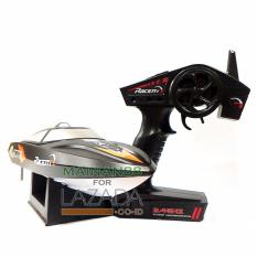 Super Racer RC Kapal Speedboat Vector 45cm Frekuensi 2.4G - Hitam
