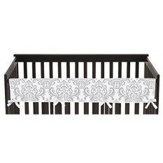Sweet Jojo Desain Bayi Laki-laki atau Perempuan Unisex Penjaga Gerbang Depan Panjang Penutup Gigi Protector Crib Wrap untuk Pink dan Grey Elizabeth Collection-Intl