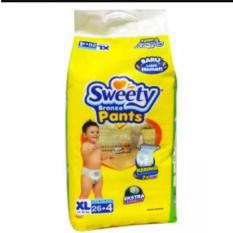 Sweety Bronze Pants Popok Bayi dan Anak Unisex Diapers Tipe Celana Size XL - 26 + 4 Pcs ( 2 Pack = 60 Pcs )