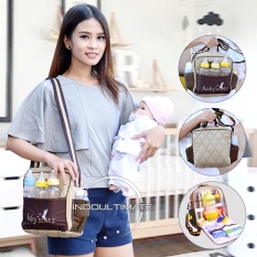 Tas Bayi BABY SCOTS MEDIUM / Tas Baby / Tas perlengkapan bayi BY 09 - Brown
