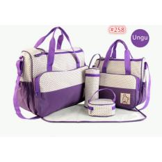 tas bayi kecil lazada tas baby tempat peralatan bayi tempat popok bayi tas bepergian untuk bayi peralatan baju bayi tas bayi terbaik tas bayi cantik peralatan bayi laki laki tas untuk anak bayi tas buat tempat baju baju bayi kecil Tas Bayi Ungu 5 IN 1