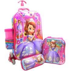 Tas sekolah Anak TK SD - Tas Troli Trolley 6 dimensi Sofia 6D 4 IN 1
