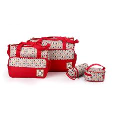 tas tempat baju bayi tas buat bayi tas bayi besar tas perlengkapan anak tas tempat perlengkapan bayi tas baju anak aneka tas bayi model tas untuk pakaian bayi Tas Bayi Merah Polka 5 IN 1