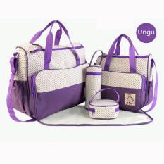 tas tempat baju bayi tas buat bayi tas bayi besar tas perlengkapan anak tas tempat perlengkapan bayi tas baju anak aneka tas bayi model tas untuk pakaian bayi Tas Bayi Ungu 5 IN 1