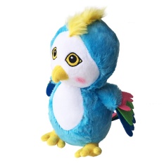 24 Cm Babi Shopkeeper Kartun Lucu Kecil Burung Beo Burung Floss Mainan Rag Doll Gambar Mainan Figurine Wisuda Menikah (Biru) -Internasional