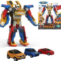 TOBOT MINI TRITAN - 3 CARS COMBINE TRANSFORM ROBOT - ORIGINAL