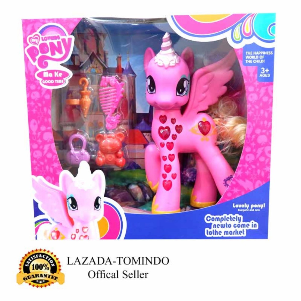 Tomindo Toys My Lovely Pony / Kuda Poni Pink - 722 / Mainan Anak / Mainan Anak Perempuan / Mainan Boneka