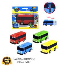 Tomindo Toys Tayo The Little Bus 1 set 4 pcs (Paking Dus Per Pcs) - 1001 / (Pull Back Car Play Set Mainan Anak Mobil Bis Karakter Tayo Rogi Lani Gani) (Ukuran BESAR)