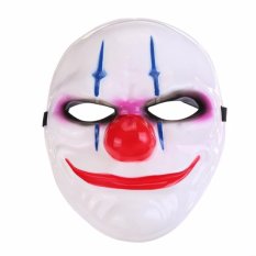 Topeng Pesta - Topeng Pria Wanita - Topeng Halloween - Topeng Party - Party Mask MasquWholesale PVC Scary Clown Mask Payday Halloween Mask For Party Mascara Carnaval - Mask 03 - White