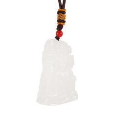 Toprank Baru Fashion Afghanistan White Jade Pendant Guan Yu Bentuk Proses Ukiran Liontin-Internasional