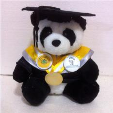 TR Boneka Wisuda Panda Toga Asli Seperti Almamater 30 cm - Black