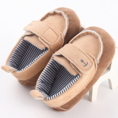 Treadmill Sepatu Anak Laki-laki dan Gadis Lembut Bawah Velcro Casual Bayi Sepatu Musim Semi dan Musim Gugur Baru CMC142 Brown-Intl