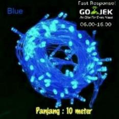 Tumblr Led Biru 10M Lampu Hias Dekor Natal Tanpa Colokan Sambung - D6d5bc - Original Asli