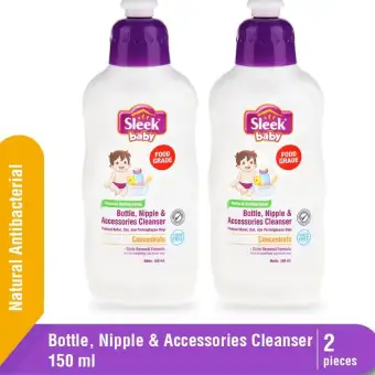 Twinpack Sleek Baby Bottle Nipple & Accessories Cleanser Botol 150 ml