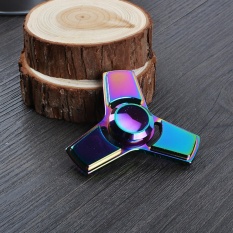 Unique Gyro Hand spinner Tri-Spinner Fidget Spinner Toy Colorful metal EDC Fidget Spinner Metal For Autism and ADHD - Spinner Metalic 3 Side