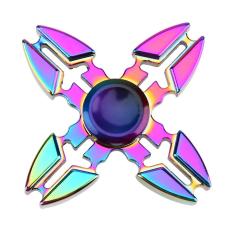 Unique Hand Spinner Metal Four Fidget Hand Aluminium Alloy Puzzle Finger Spinner Toy EDC Focus Toy Four Corners Crabs Fingertip Gyro - Spinner Metal Shuriken Rainbow