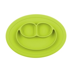 Berguna Anak Satu Kepingan Silikon Tatakan Piring Dish Food Tray Meja Alas untuk Bayi Balita Hijau-Internasional