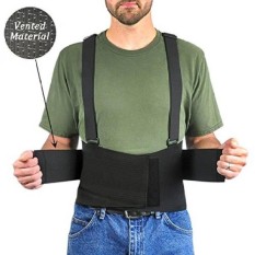 Ventilasi Elastic Back Brace Dukungan Lumbar, dengan Suspender Adjustable dan Sabuk Tumpang Tindih untuk Kompresi