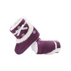 Vishine Mall-Cool Baby Sepatu Anak Balita Sepatu Salju Boots Prewalker Natal Snowflake Soft Sole Hangat-Intl