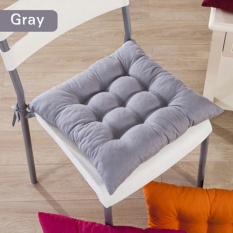 VORSTEK 11 Warna Solid Cotton Seat Bantalan Kursi Bantal Mat dengan Cord 40*40 Cm untuk Patio Rumah Mobil Sofa Kantor Tatami-Grey-Intl