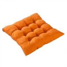 VORSTEK 11 Colors Solid Cotton Seat Pads Chair Cushion Mat With Cord 40*40CM For Patio Home Car Sofa Office Tatami - Orange - intl
