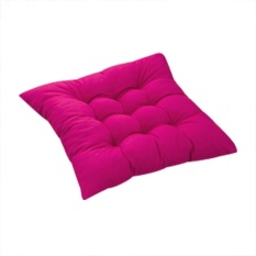 VORSTEK 11 Warna Solid Cotton Seat Bantalan Kursi Bantal Mat dengan Cord 40*40 Cm untuk Patio Rumah Mobil Sofa Kantor Tatami-ROSE Merah-Intl