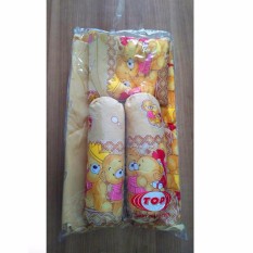 Vuvida Top bantal guling bedcover selimut set 4 in 1 random motif - coklat - baby gift set