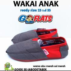 WAKAI ANAK - ABU MERAH SOL MERAH- GROSIR WAKAI- SEPATU WAKAI MURAH PROMO SALE