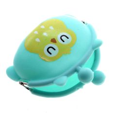 Whyus Kartun Owl Shape Silicone Candy Pengait Koin Lipstick Case Wallet Pouch Bag Supply (Warna: Hijau)