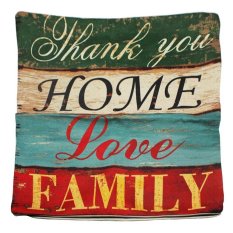 Whyus Lempar Bantal Kasus Rumah Sofa Kursi Mobil Dekorasi Cushion Cover (Tipe Keluarga)-Intl
