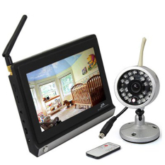 Wireless Remote Control 7 Inch LCD Baby Monitor Night Vision Video Bayi Duduk Keselamatan Anak