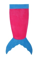 Womdee Mermaid Ekor Selimut Super Lembut Hangat Bulu Kain Selimut untuk Anak-anak Berkemah Remaja Sleeping Tas, (Usia 3-12), Ungu dan Hijau-Internasional