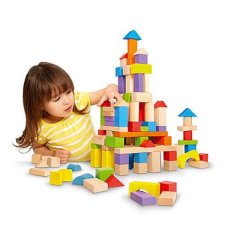 Wooden Block Set ( Balok Kayu) 31 Pcs Multicolour Rumah & Istana