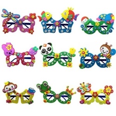 Zah DIY Kit Felt Kain Bingkai Mata Bandung Photo: “-anak Menyenangkan Menyenangkan Menyenangkan Hewan Feel Kit Supplies Hand Kerajinan Hadiah For Ulang Tahun Halloween Natal (paket 9 Pcs) -Intl