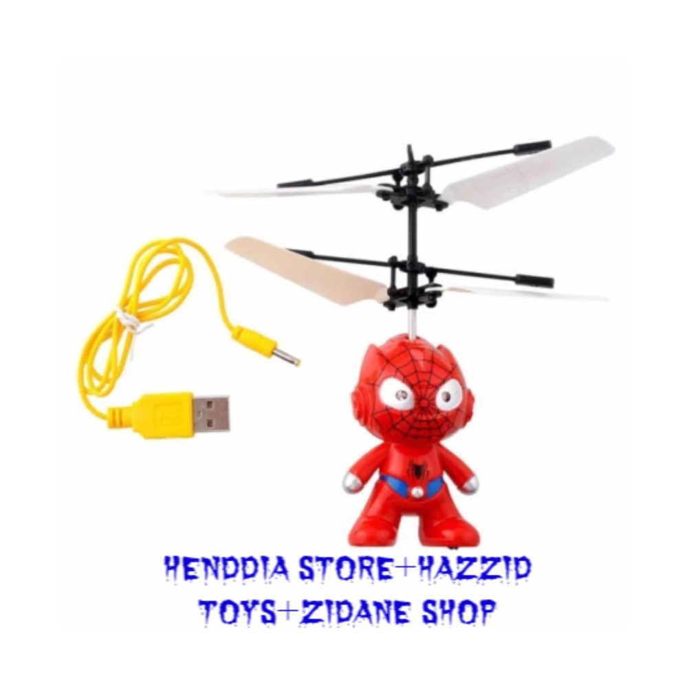 zidane Spider Boneka Terbang / Flying Toys sensor tanpa remote - kuning biru zidane Spider Boneka Terbang / Flying Toys sensor tanpa remote - kuning biru