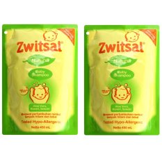 Zwitsal Natural Baby Shampoo Aloe Vera- Kemiri- Seledri 450ml Pouch - 2 Pcs