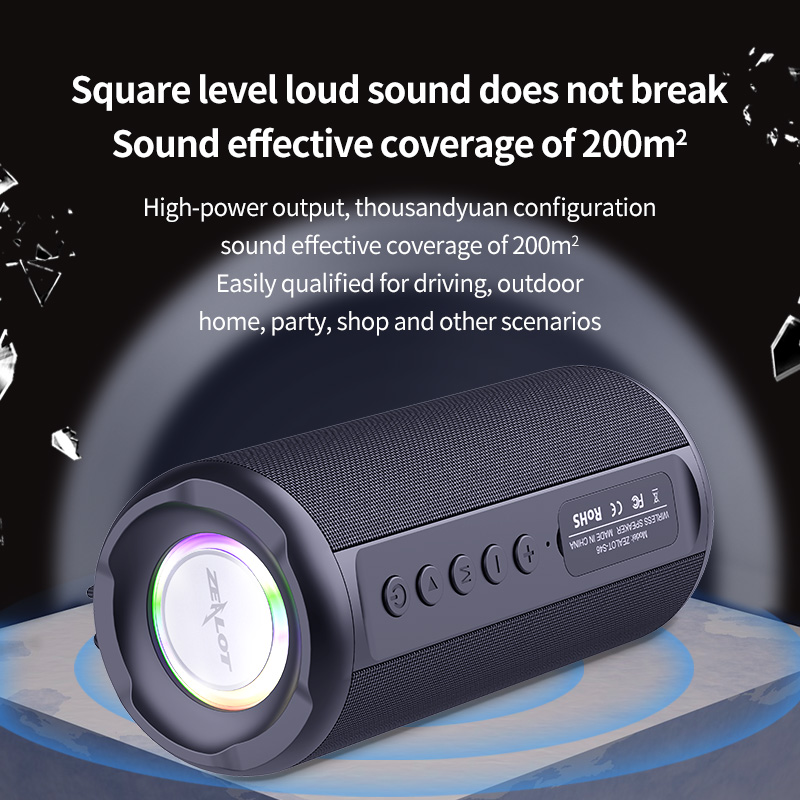 ZEALOT S46 Speaker Bluetooth Portable Tahan Air dengan Subwoofer