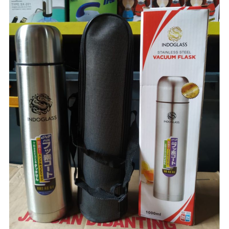 Termos Indoglass Stainless Steel Vacuum Flask 1 LITER TERMOS AIR PANAS