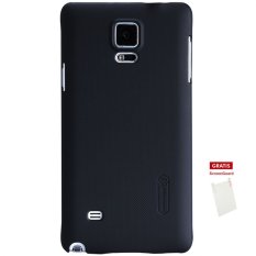 Nillkin SAMSUNG GALAXY NOTE 4 Super Frosted Shield - HITAM + Screen Protector