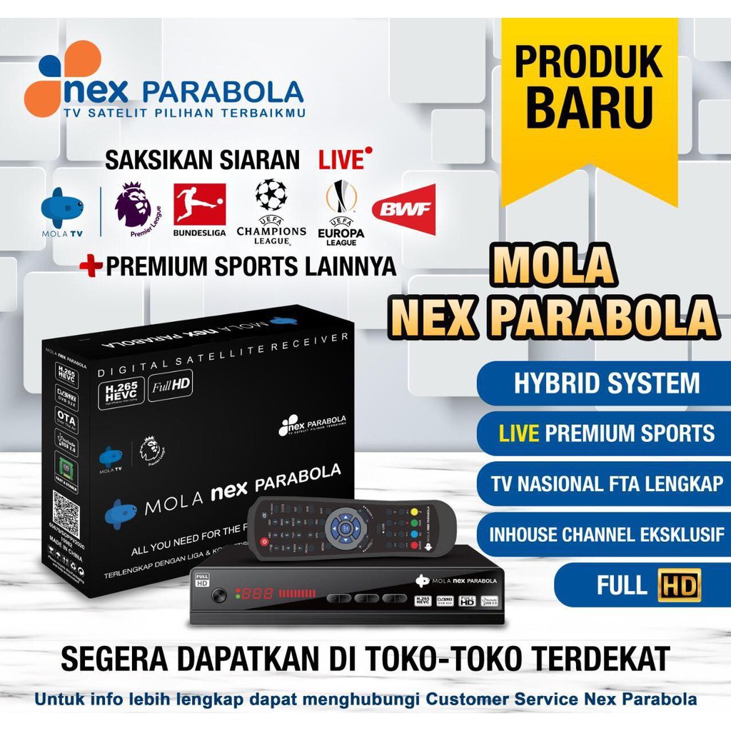 Receiver Nex Parabola Mola Hitam Lazada Indonesia