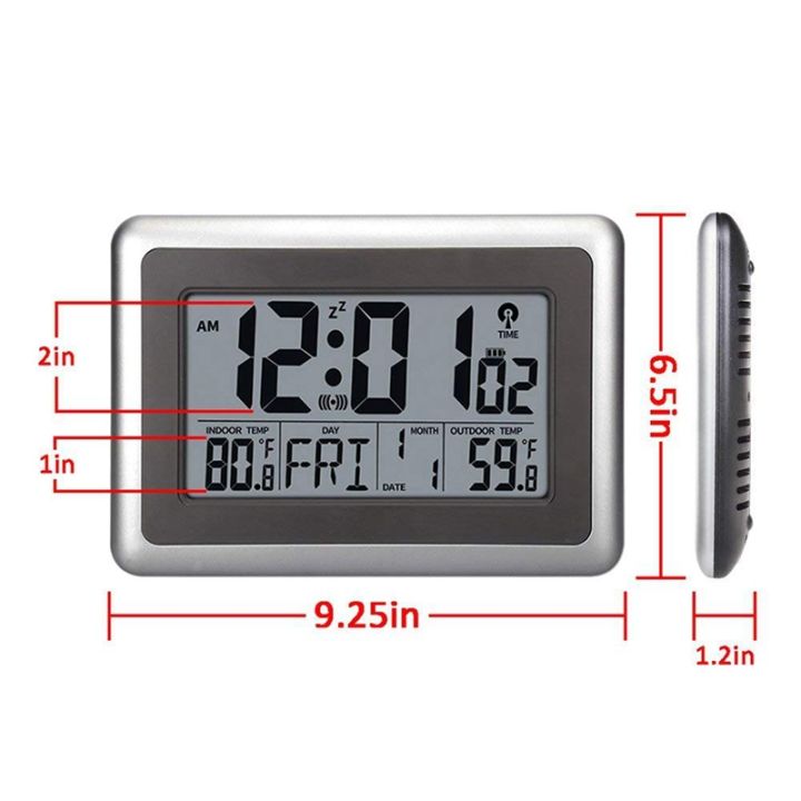 Digital Atomic Wall Clock Desk Alarm Battery Operated With Wireless Sensor 300 Ft 100 Meter Range Large Lcd Display Indoor Outdoor Temperature Table Standing Lazada - Large Grey Wall Clock The Range Digital Atomic Wall Clock Desk Alarm Battery Operated With Wireless Sensor 300 Ft 100 Meter Range Large Lcd Display Indoor Outdoor Temperature Table Standing Lazada - Large Grey Wall Clock The Range