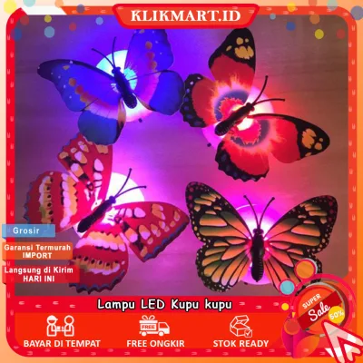 KLIKMART 106 - Lampu LED Kupu kupu / Lampu hias kupu kupu / Lampu dekorasi