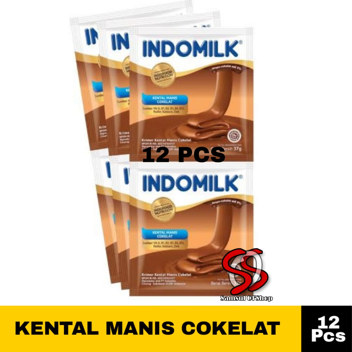 12 Sachet Susu Kental Manis Cokelat Indomilk 37g Lazada Indonesia