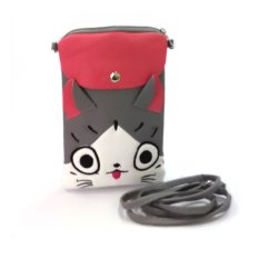 Farrel Cats Kids Wallet - Grey Pink